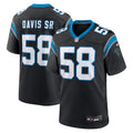 Carolina Panthers Thomas Davis Sr. Black Team Retired Game Football Jersey