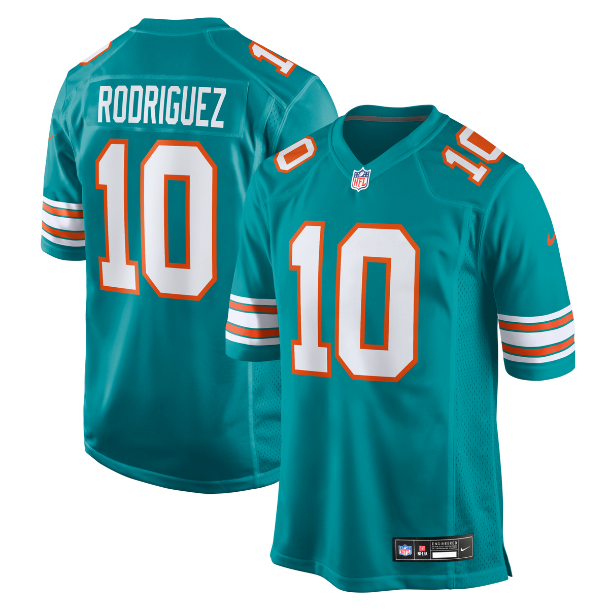 Miami Dolphins Jacob Rodriguez Aqua Alternate Game Football Jersey