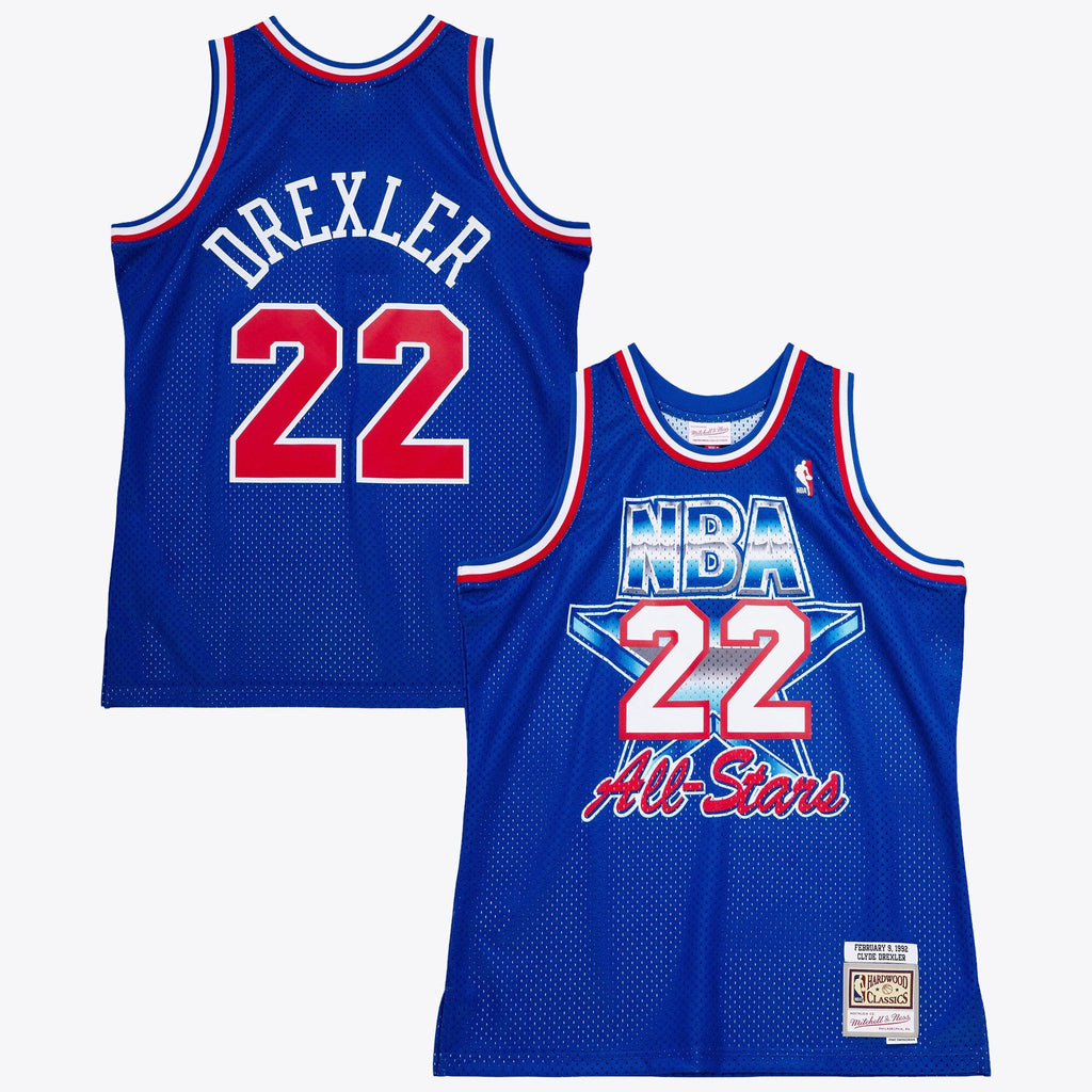 NBA Clyde Drexler 1992 All-Star West Jersey - Royal Blue