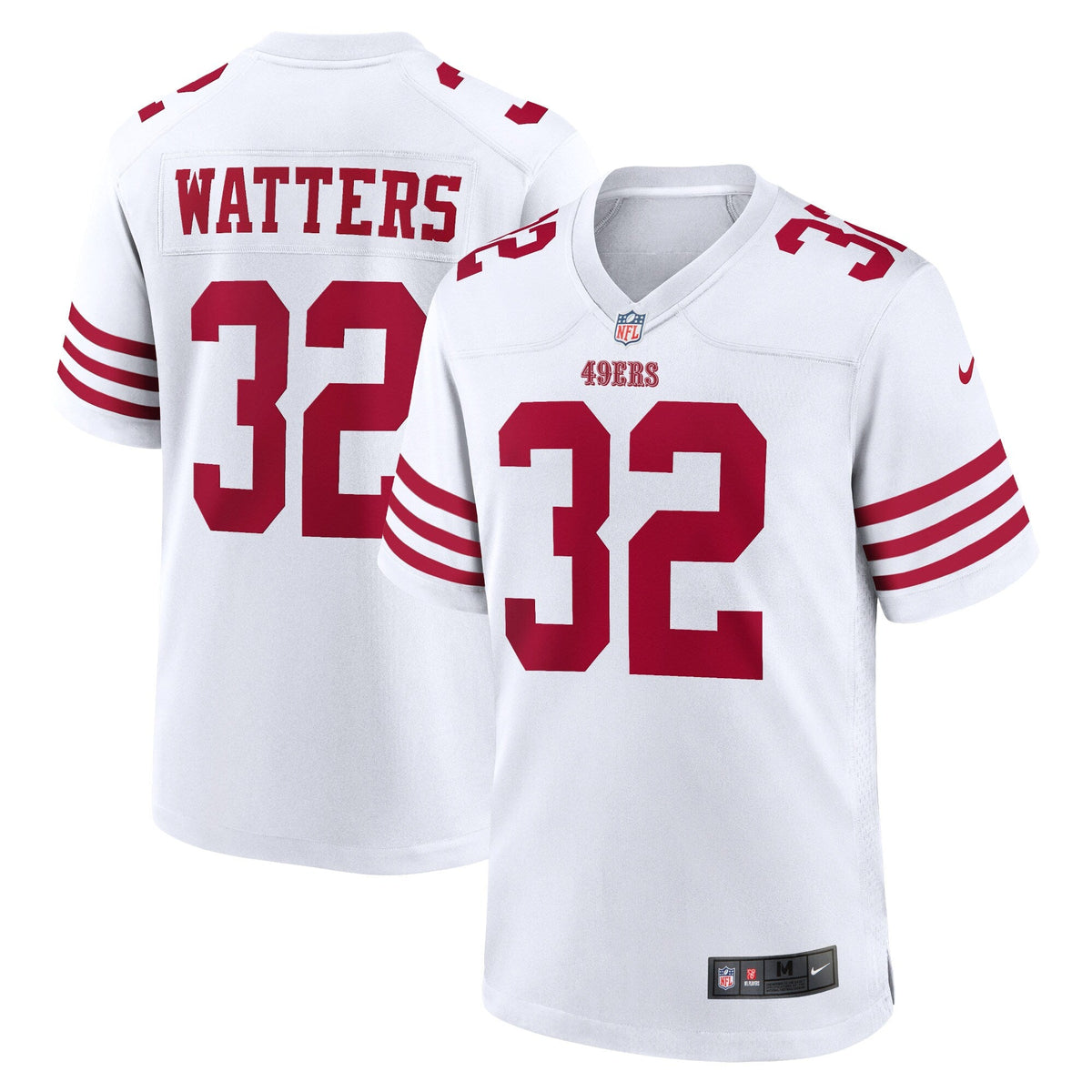 San Francisco 49ers Ricky Watters White Retired Player Game Football Jersey