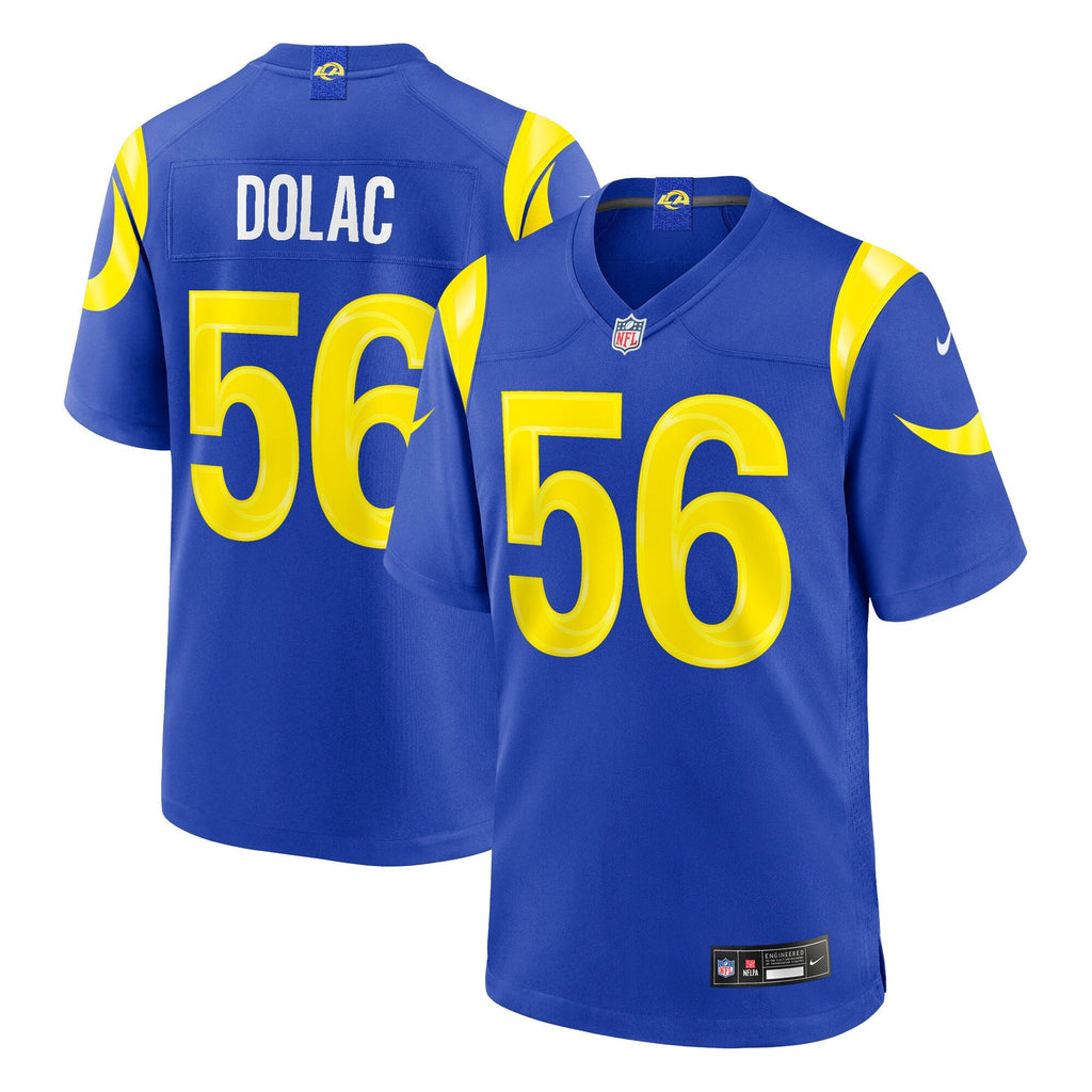 Los Angeles Rams Shaun Dolac Royal Team Game Football Jersey