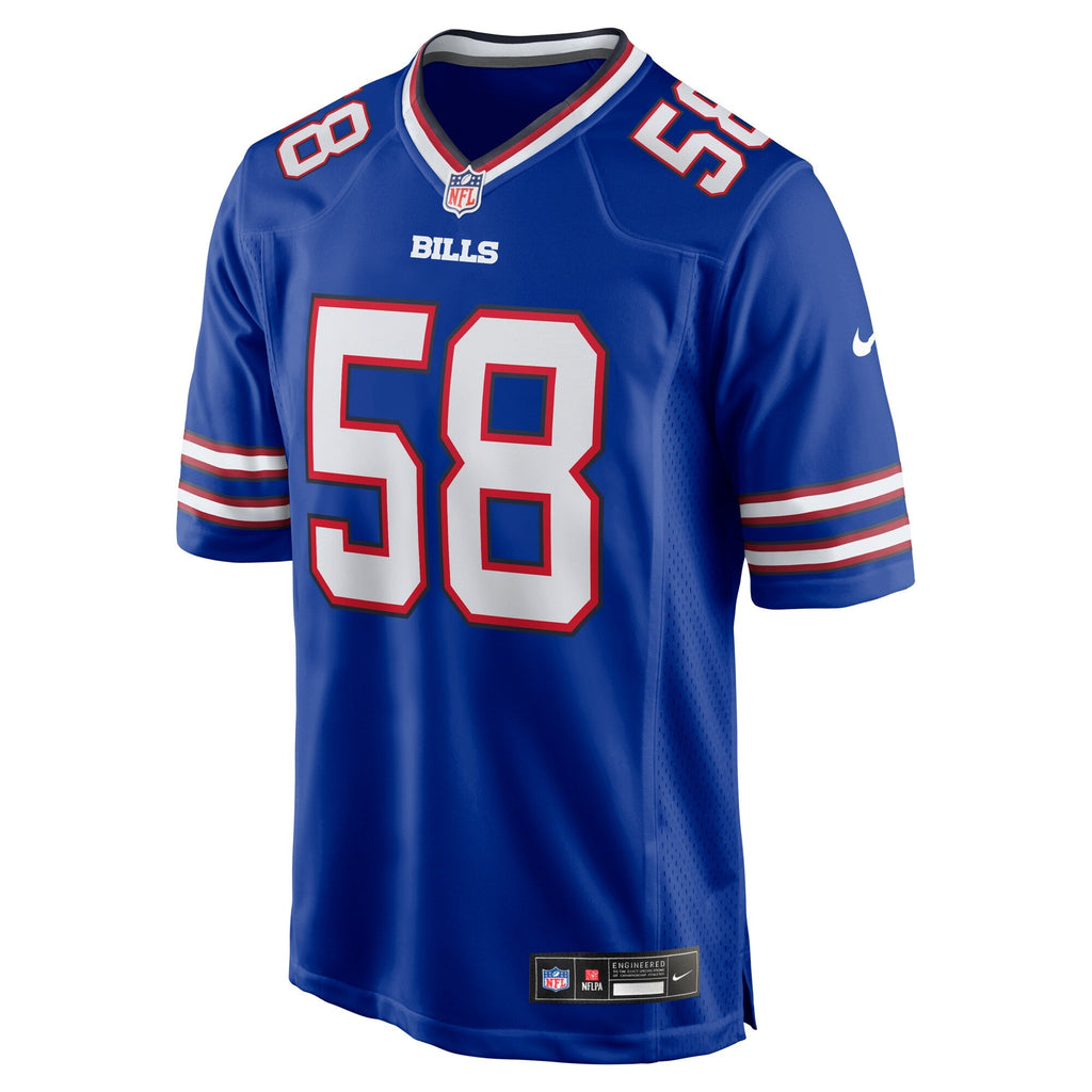 Buffalo Bills Matt Milano Royal Game Player Football Jersey