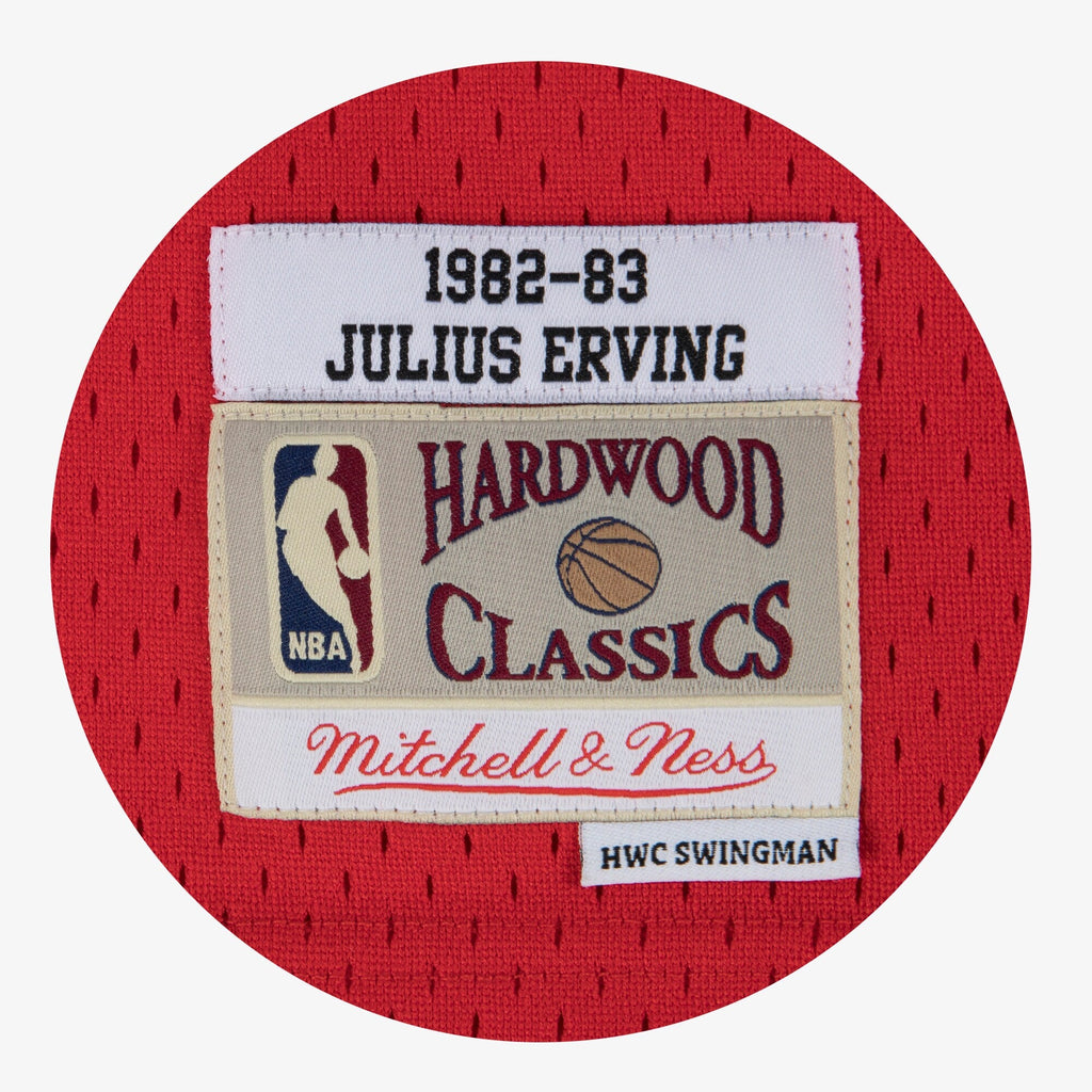 Philadelphia 76ers Julius Erving 1982 Swingman Road Jersey - Scarlet