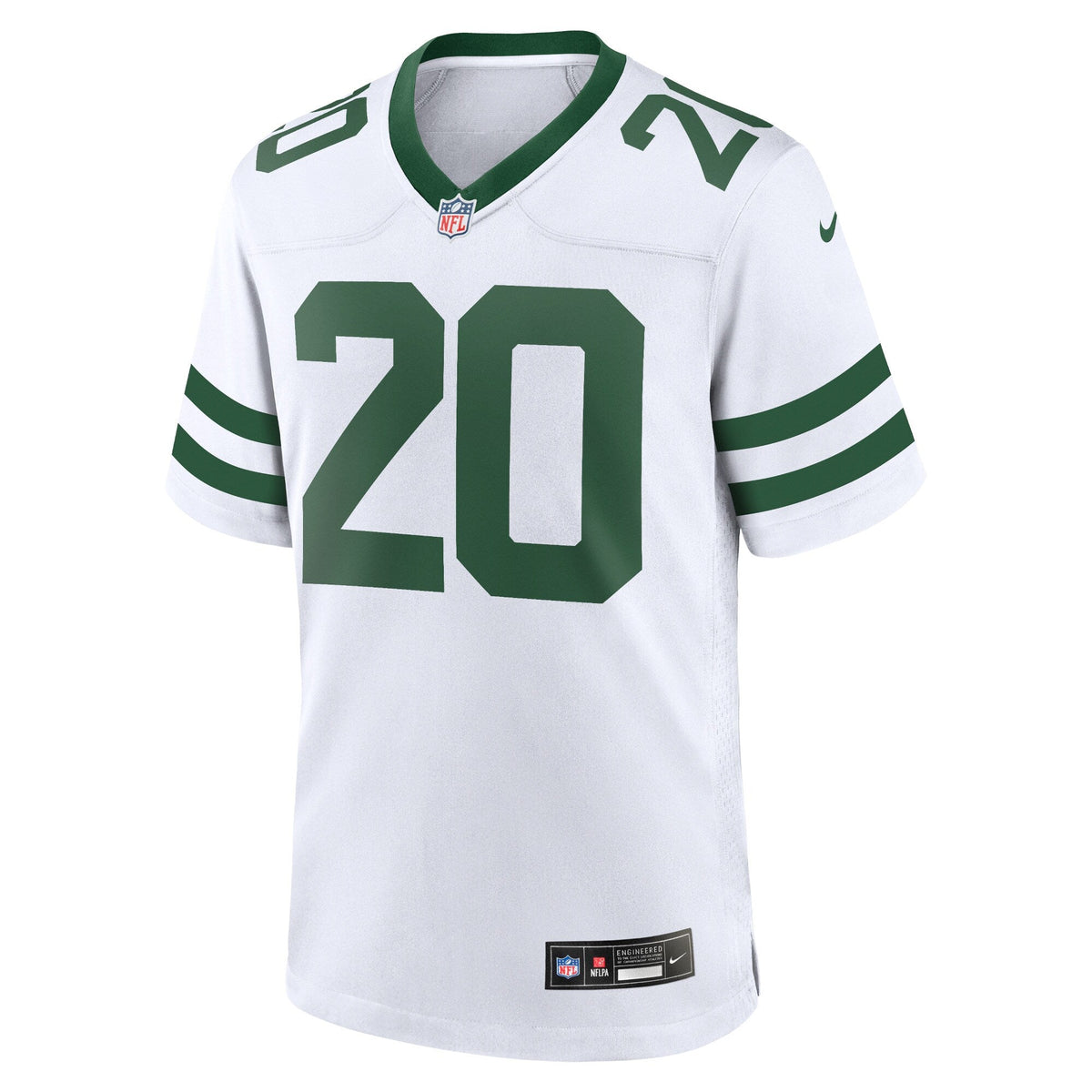 New York Jets Breece Hall Legacy White Game Football Jersey
