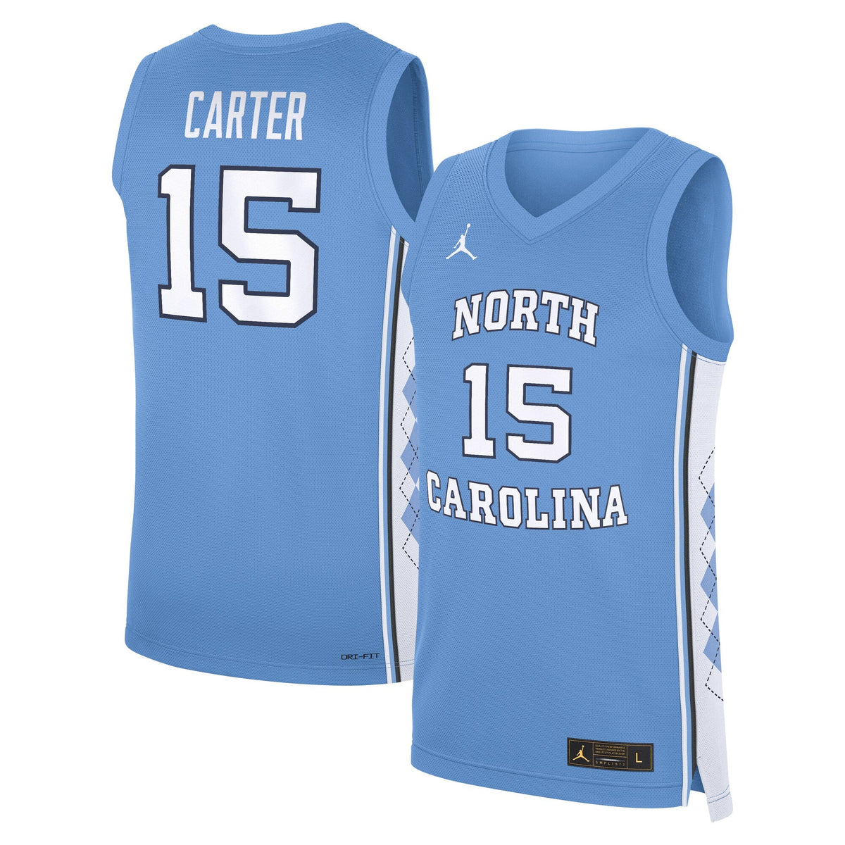 Vince Carter Carolina Blue North Carolina Tar Heels Road Replica Basketball Jersey