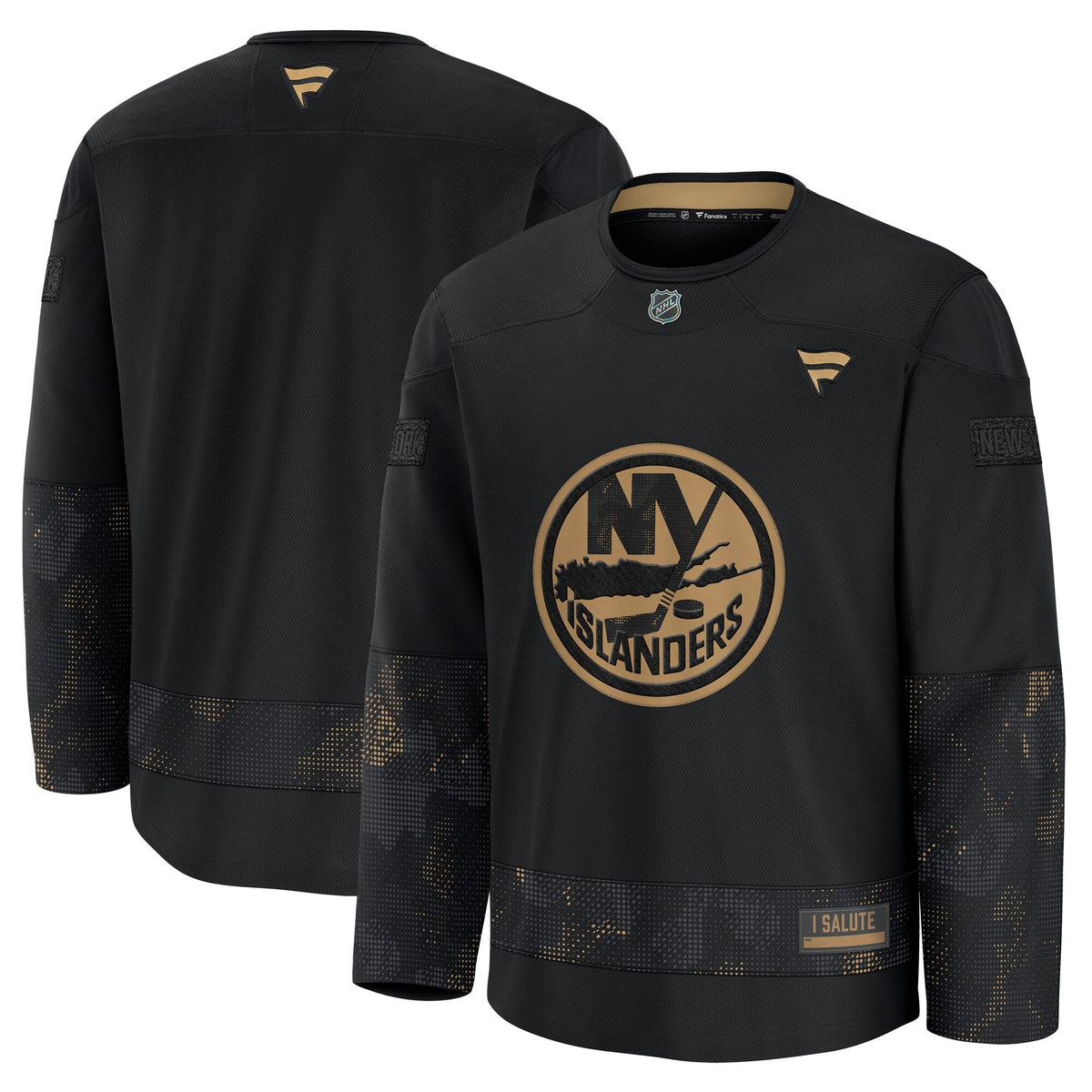 New York Islanders Black 2024 Military Appreciation Practice Jersey