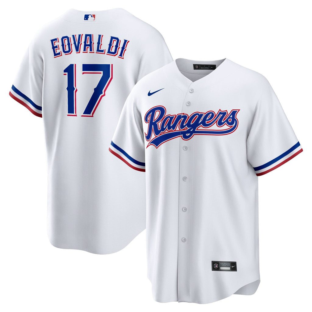 Texas Rangers Nathan Eovaldi White Home Replica Player Baseball Jersey