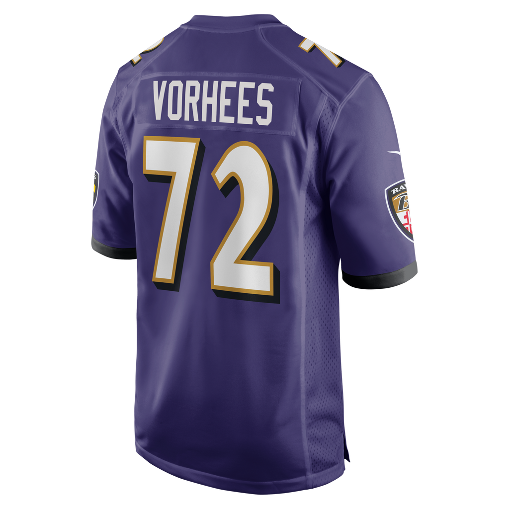 Baltimore Ravens Andrew Vorhees Purple Team Game Football Jersey
