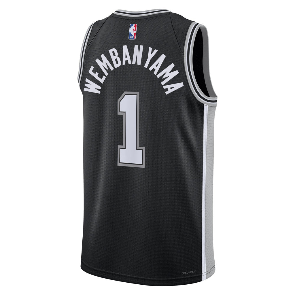 San Antonio Spurs Icon Edition Swingman Jersey - Black - Victor Wembanyama