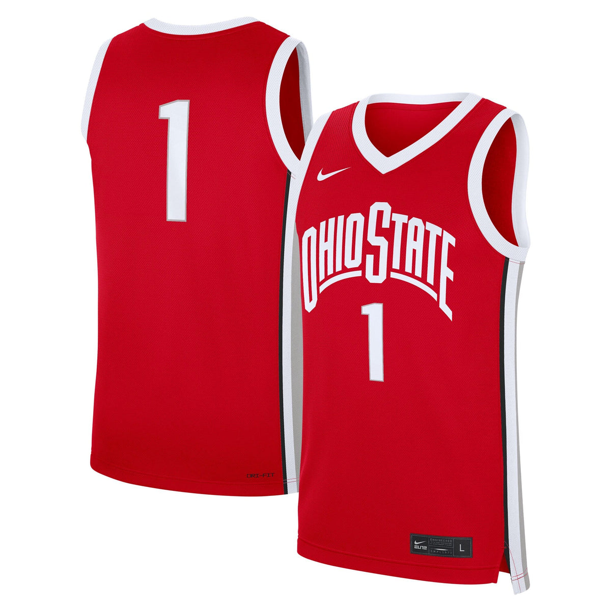#1 Scarlet Ohio State Buckeyes Road Replica Jersey