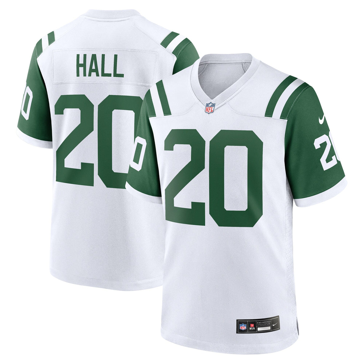 New York Jets Breece Hall White Classic Alternate Game Football Jersey