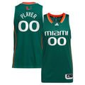 Miami Hurricanes Pick-A-Player NIL Basketball Jersey - Green