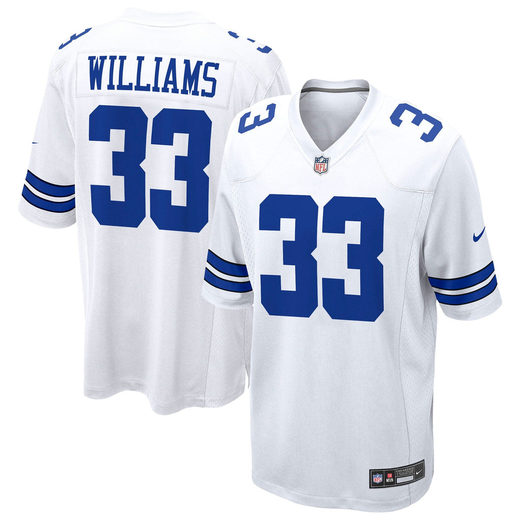 Dallas Cowboys Javonte Williams White Game Football Jersey