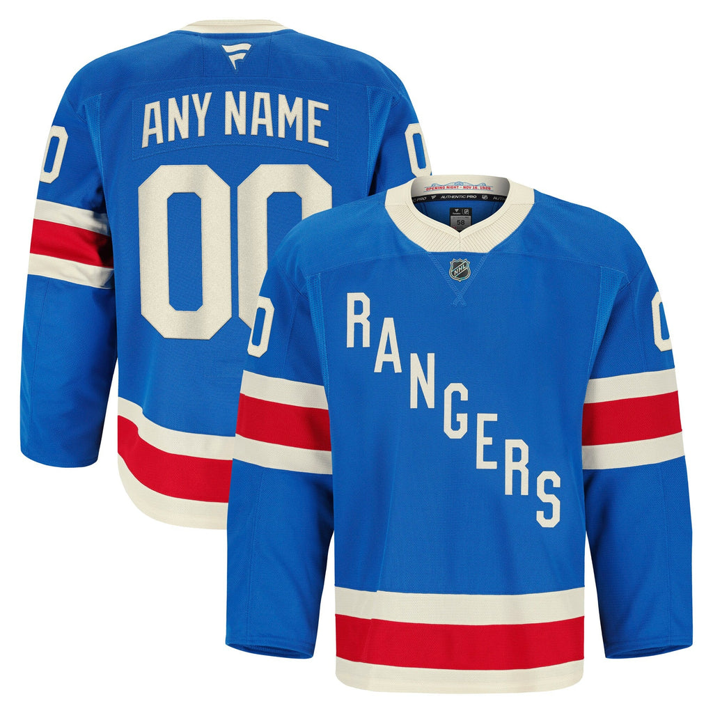 New York Rangers Blue Centennial Pro Custom Jersey