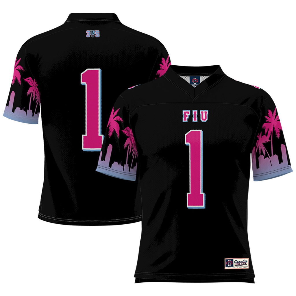 #1 FIU Panthers Miami Vice Football Jersey - Black