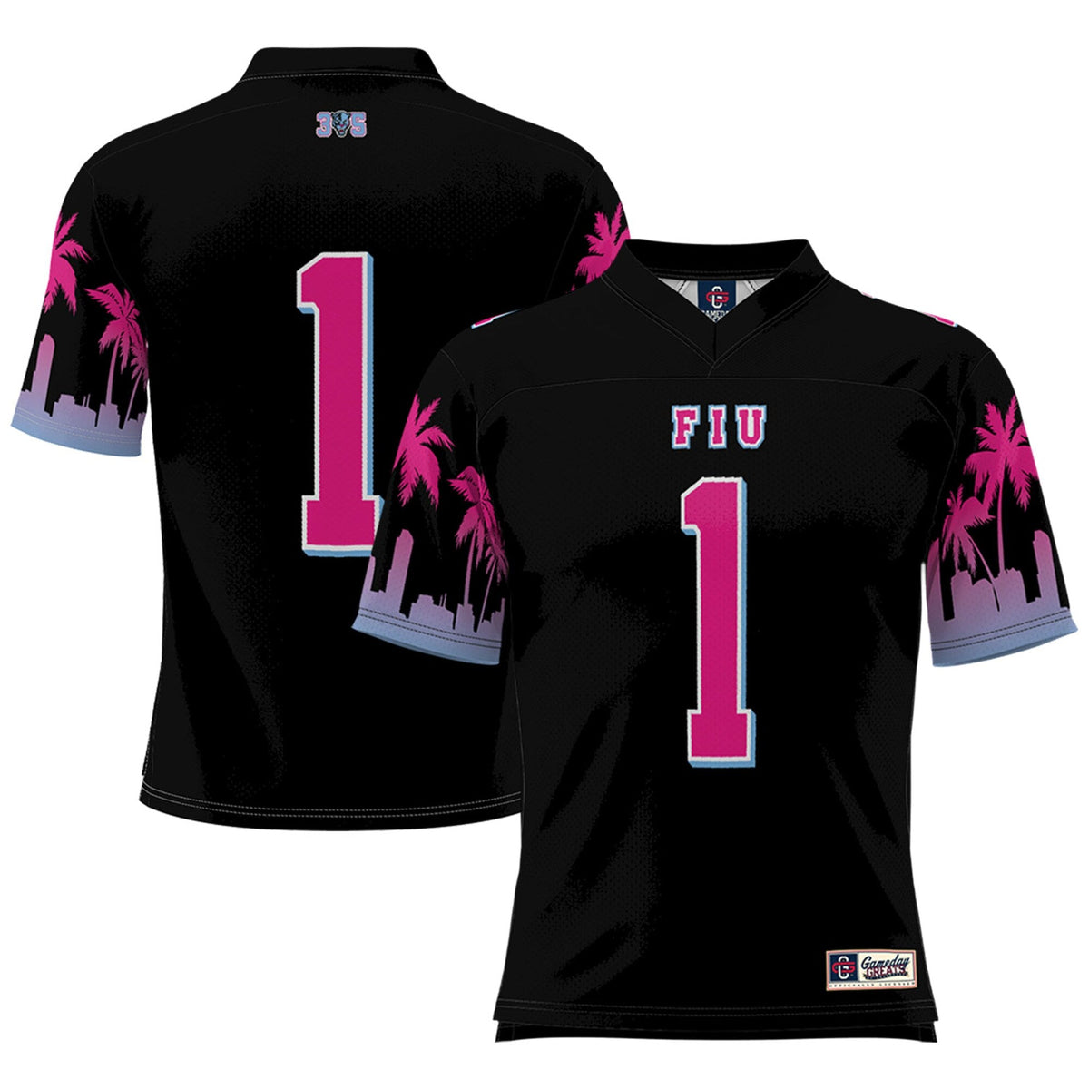 #1 FIU Panthers Miami Vice Football Jersey - Black