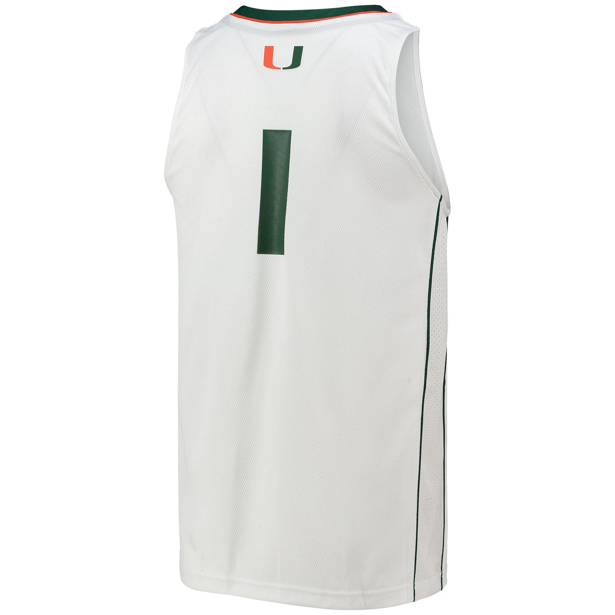 #1 White Miami Hurricanes Team Swingman Basketball Jersey