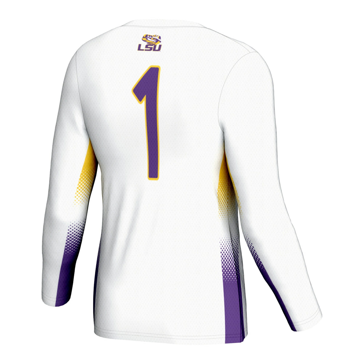 #1 LSU Tigers Lightweight Volleyball Jersey - White