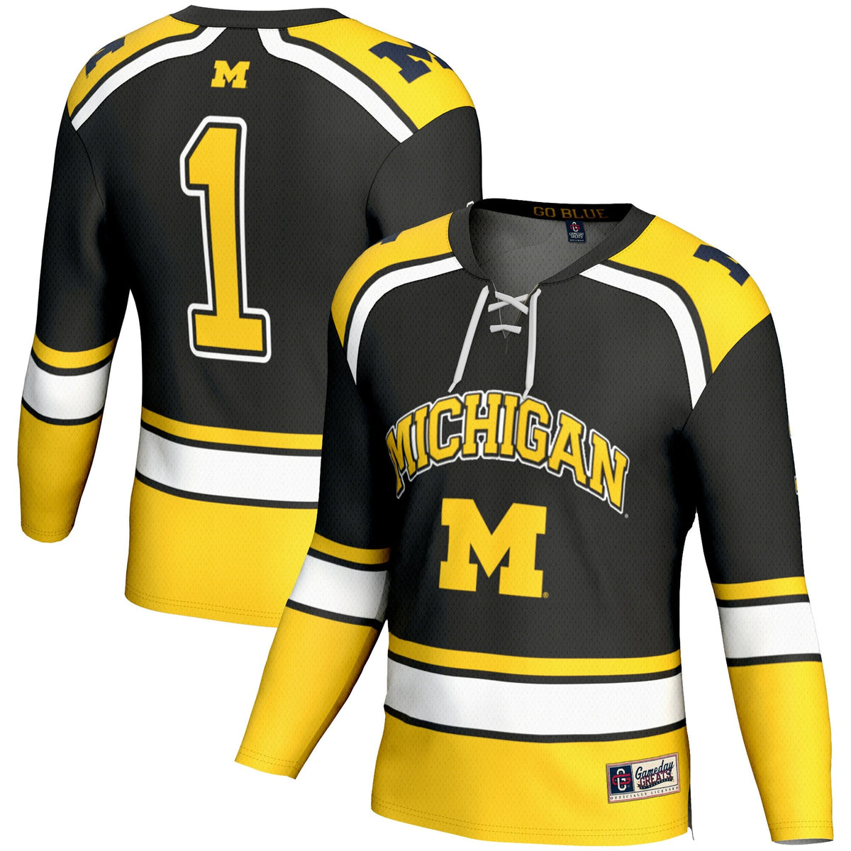 #1 Michigan Wolverines Hockey Jersey - Black