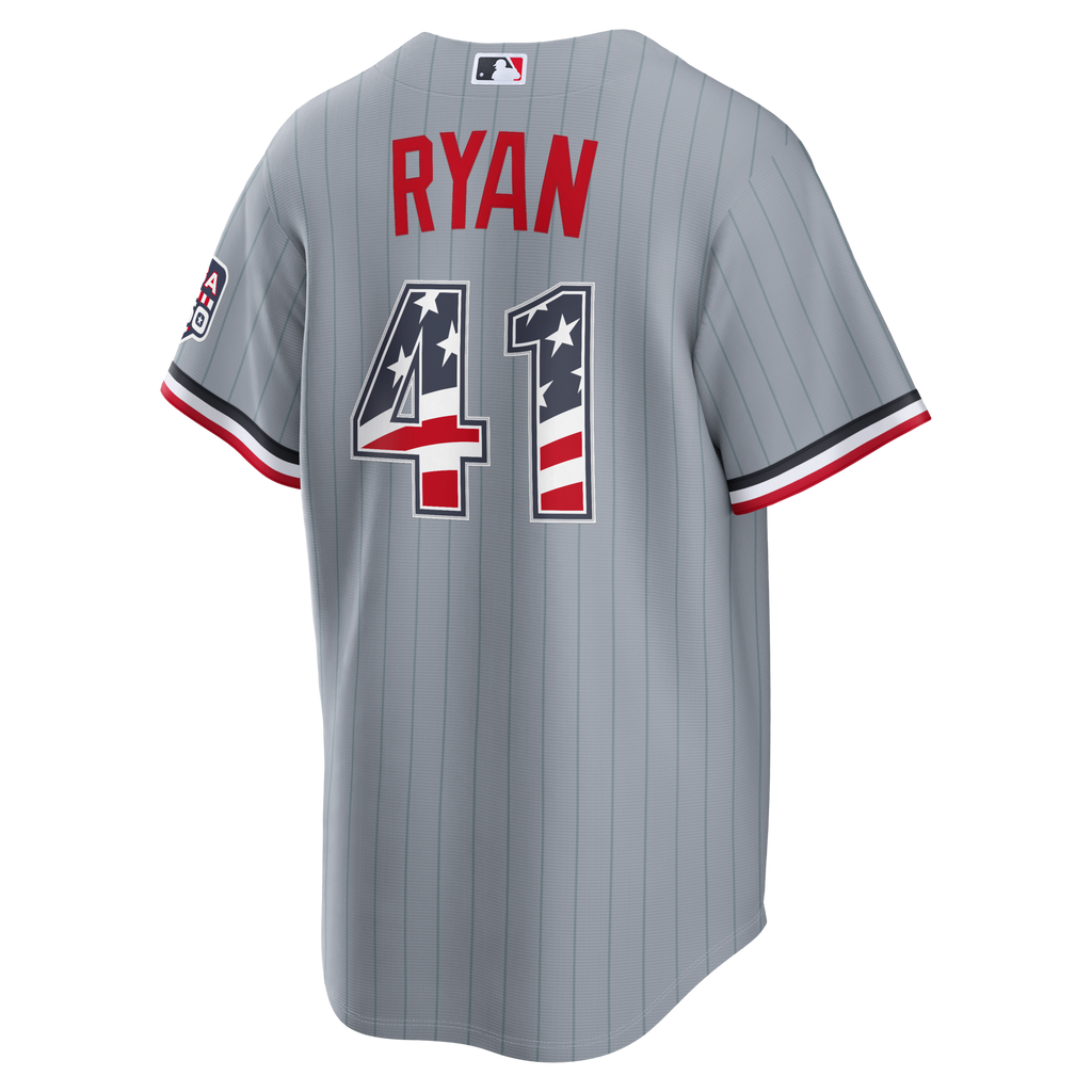 Fourth of July Minnesota Twins Joe Ryan Gray USA 250 Stadium Baseball Jersey