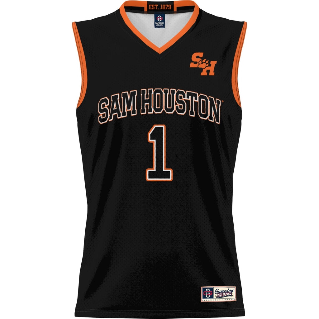 #1 Sam Houston State Bearkats Replica Lightweight Basketball Jersey - Black