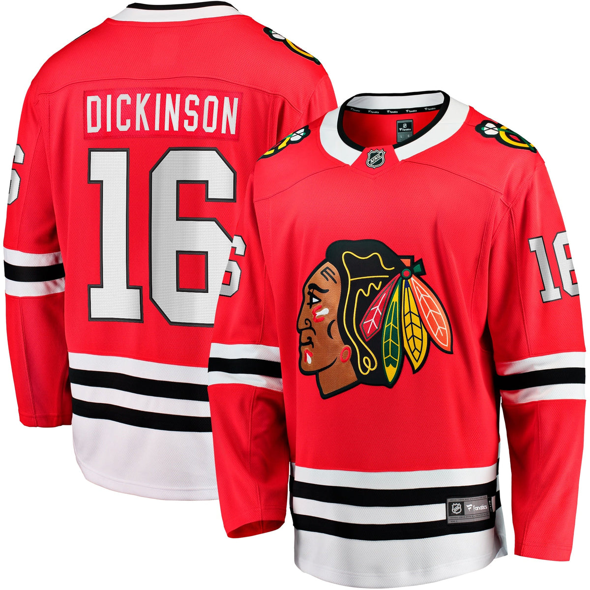 Chicago Blackhawks Jason Dickinson Red Home Breakaway Hockey Jersey