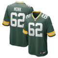 Green Bay Packers Jacob Monk Green Game Football Jersey
