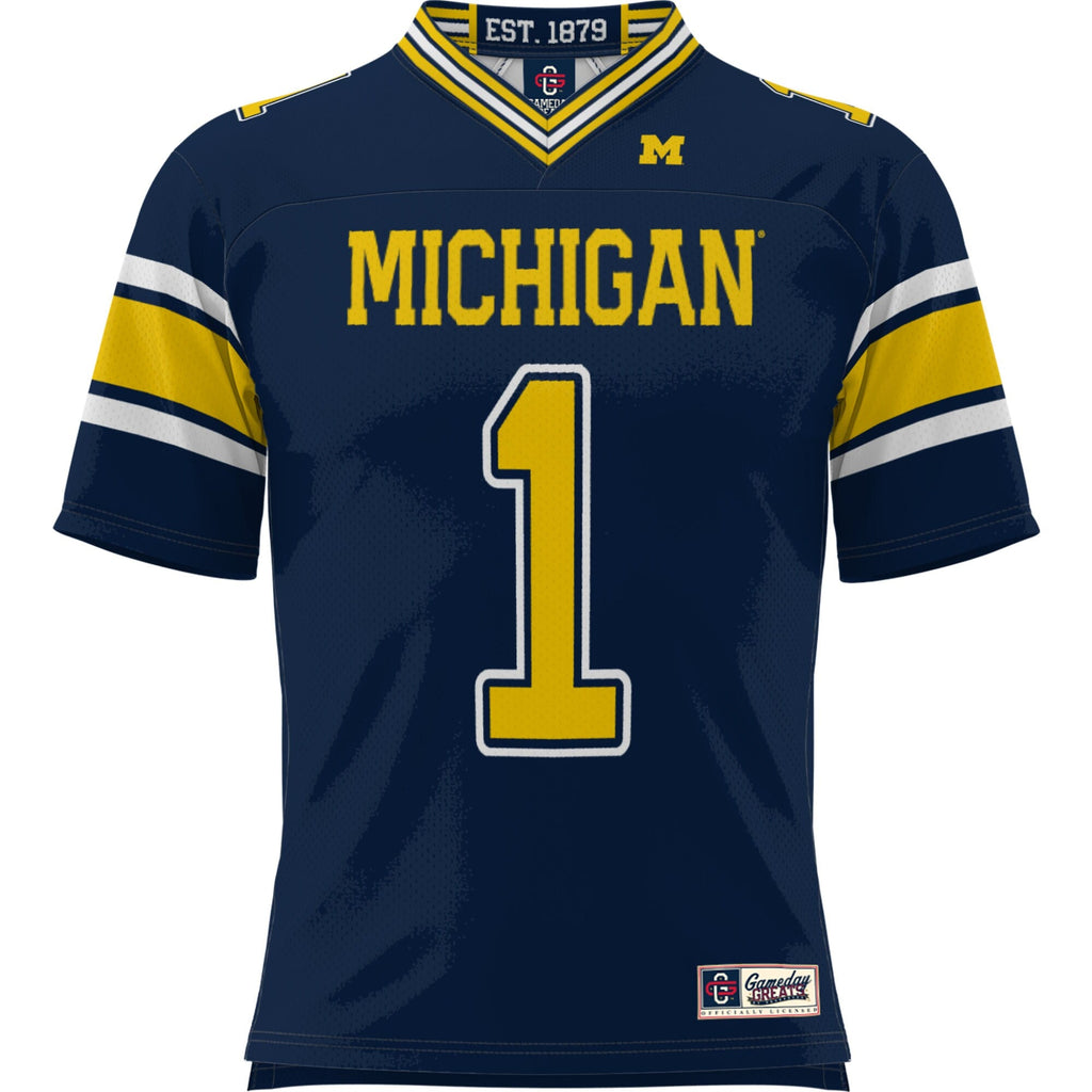#1 Navy Michigan Wolverines Football Jersey