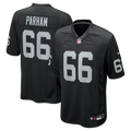 Las Vegas Raiders Dylan Parham Black Game Player Football Jersey