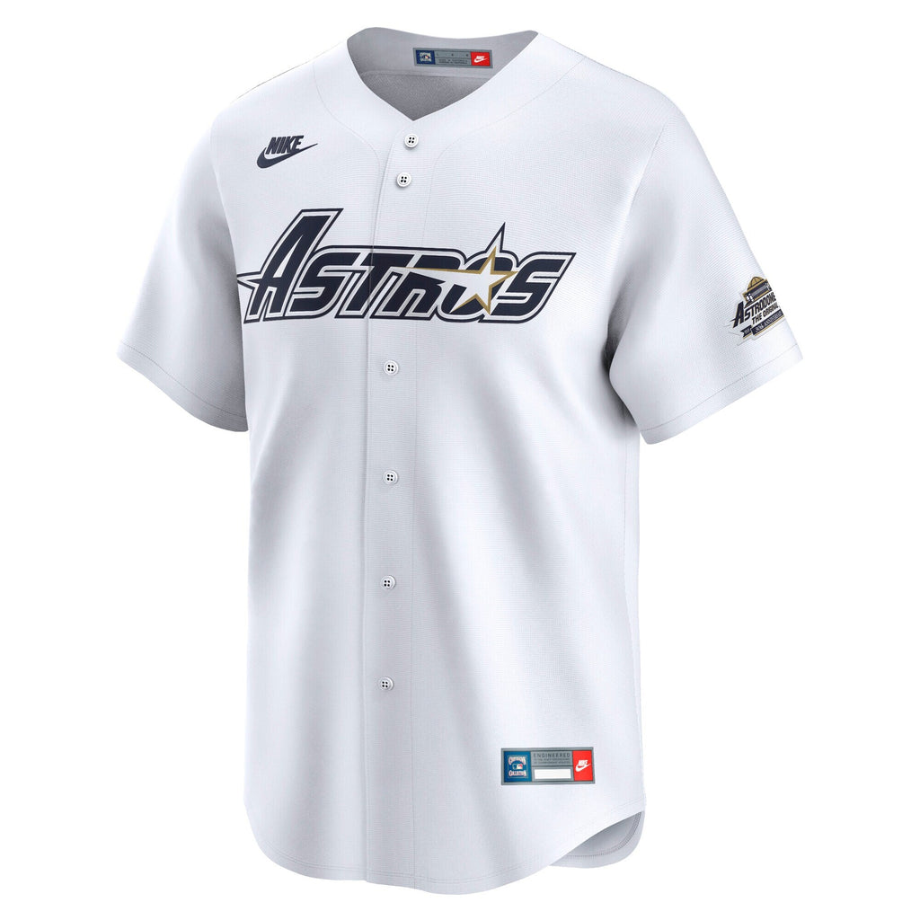 Houston Astros Craig Biggio White Throwback Cooperstown Collection Limited Baseball Jersey