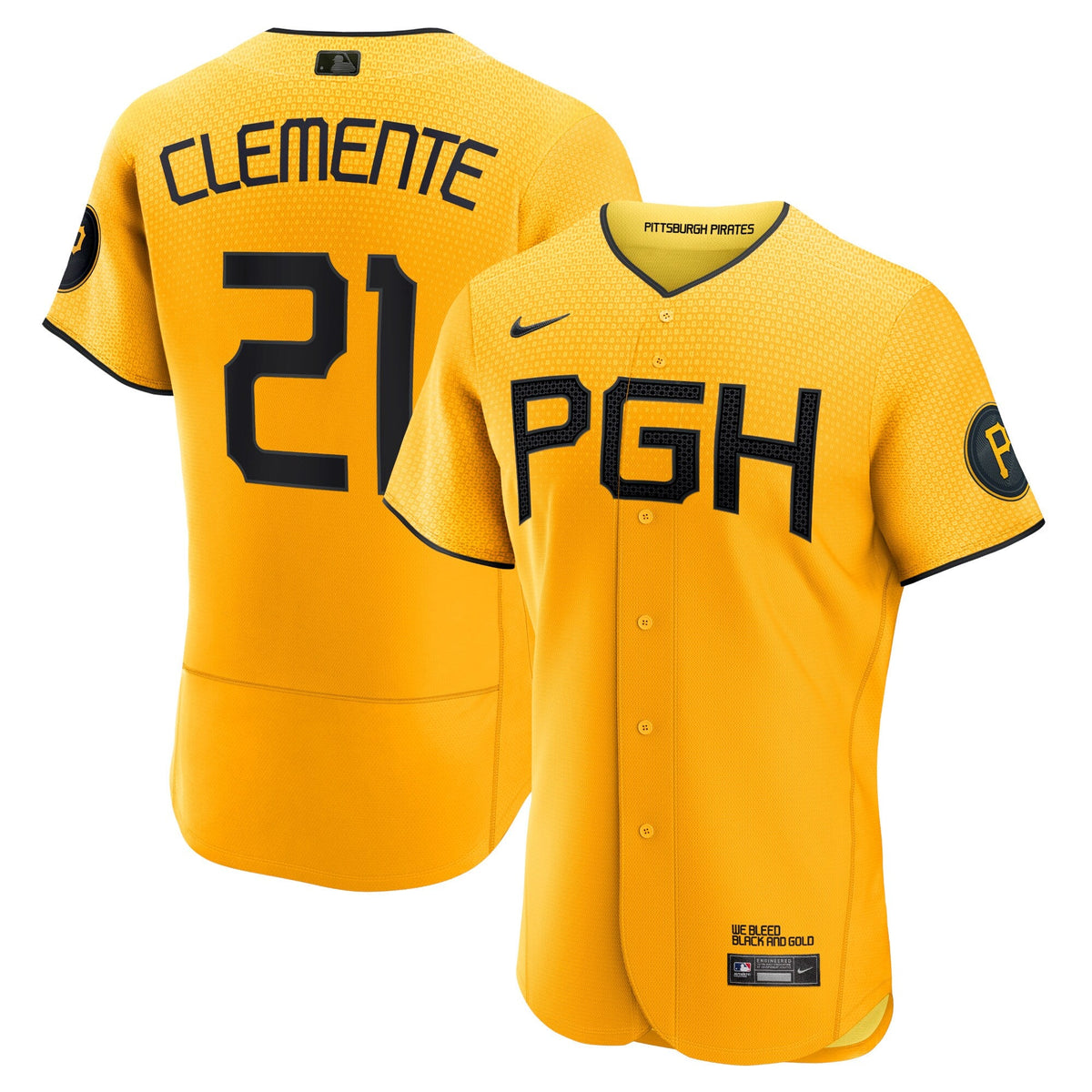 Pittsburgh Pirates Roberto Clemente Gold City Connect Player Baseball Jersey