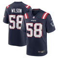 New England Patriots Jared Wilson Navy Team Game Football Jersey