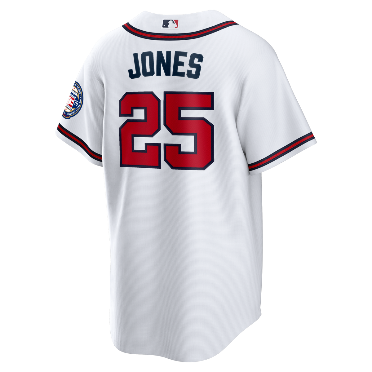 Atlanta Braves Andruw Jones White Home Replica 2026 Hall of Fame Patch Baseball Jersey