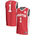 #1 Houston Cougars Lightweight Basketball Jersey - Red
