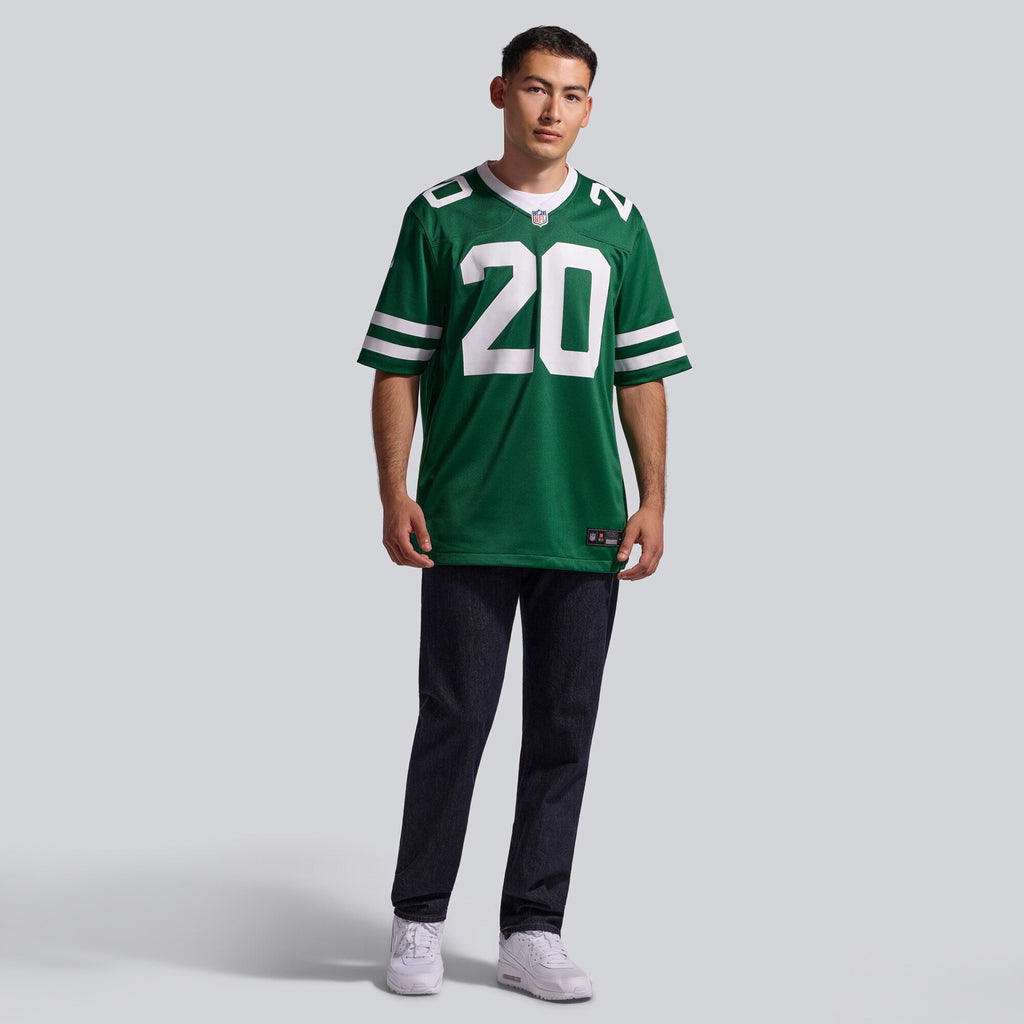 New York Jets Breece Hall Legacy Green Game Football Jersey