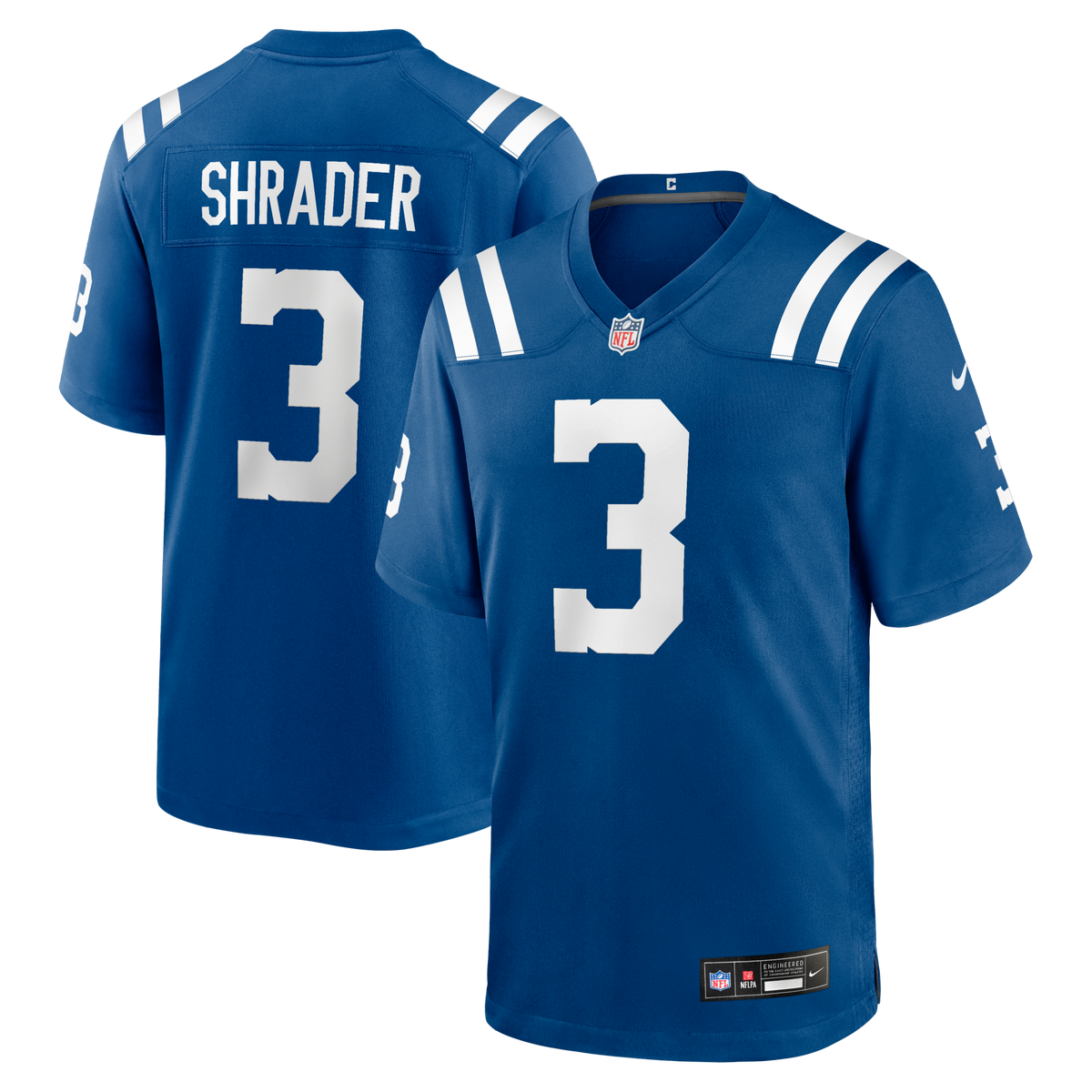 Indianapolis Colts Spencer Shrader Royal Team Game Football Jersey