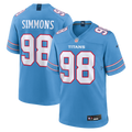 Tennessee Titans Jeffery Simmons Light Blue Game Football Jersey