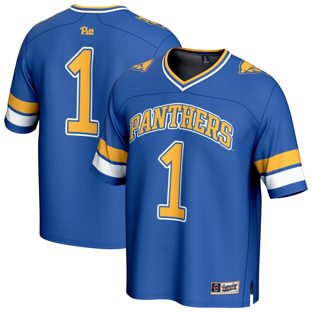 #1 Royal Pitt Panthers Lightweight Collegiate Football Fashion Jersey