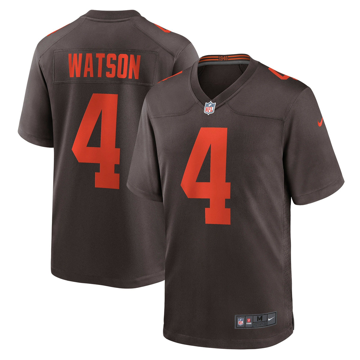 Cleveland Browns Deshaun Watson Brown Alternate Game Football Jersey