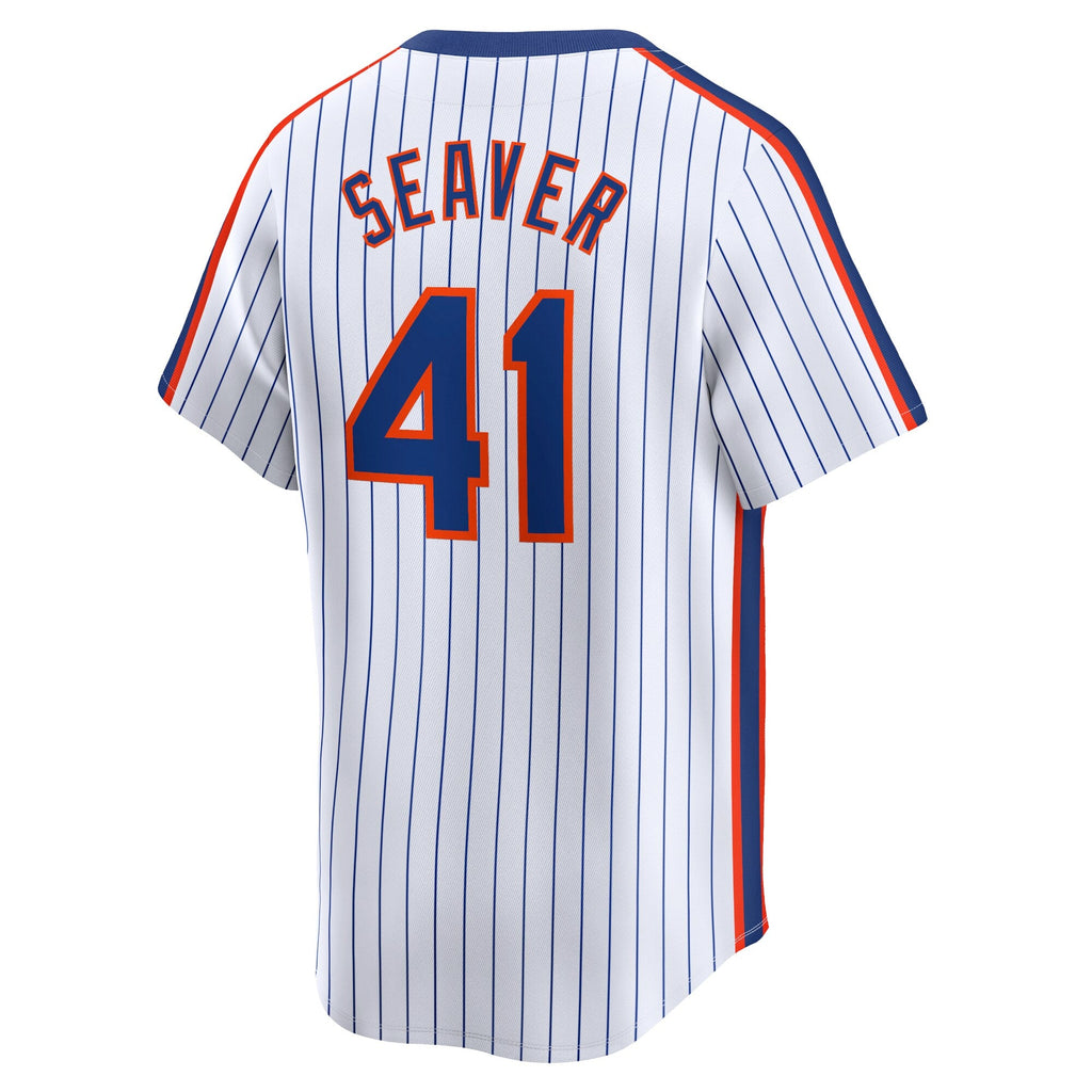 New York Mets Tom Seaver White Throwback Cooperstown Limited Baseball Jersey