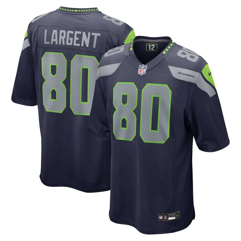 Seattle Seahawks Steve Largent College Navy Retired Player Game Football Jersey