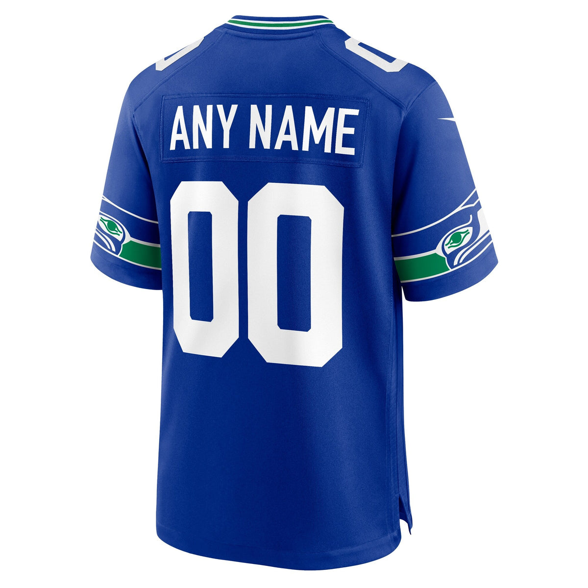 Seattle Seahawks Royal Throwback Custom Football Jersey