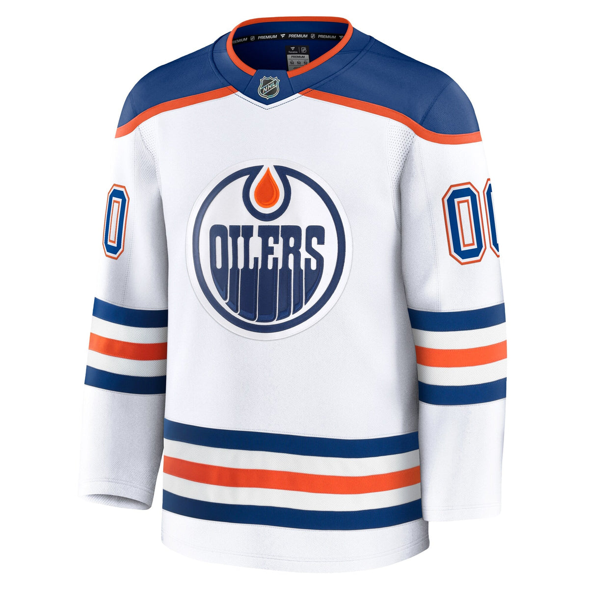 Edmonton Oilers White Away Premium Custom Jersey
