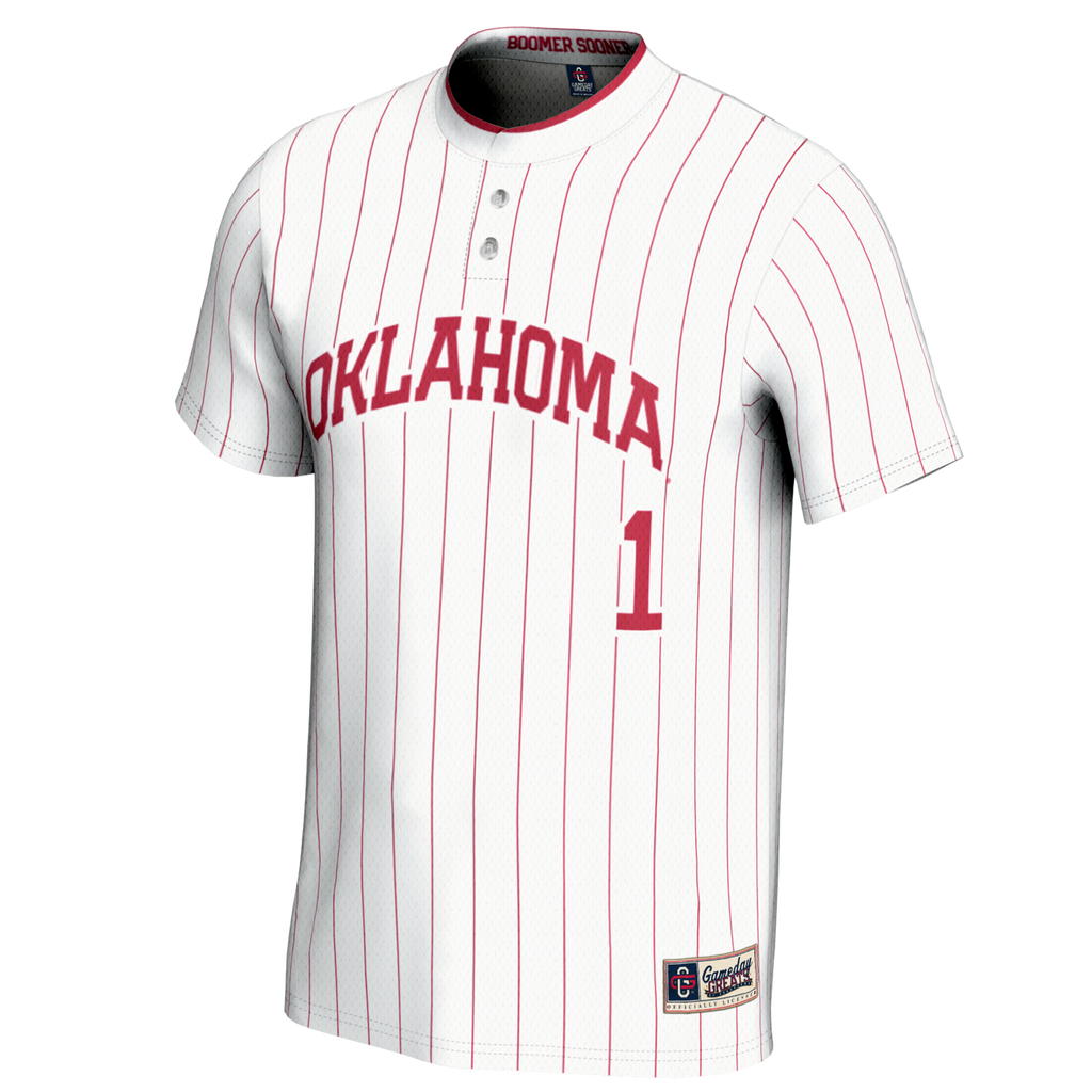 #1 Oklahoma Sooners Lightweight Softball Jersey - White