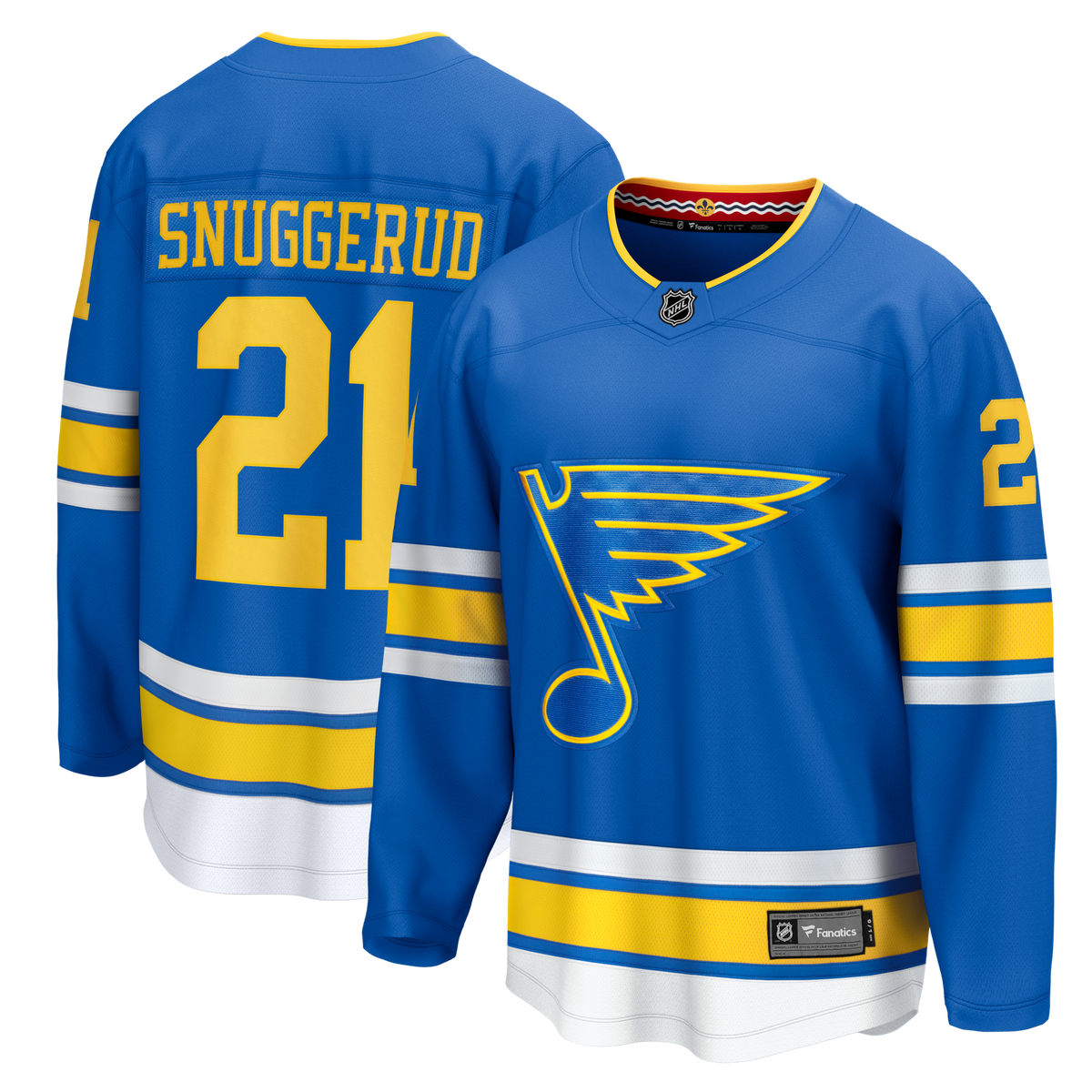 St. Louis Blues Jimmy Snuggerud Blue Home Breakaway Hockey Jersey