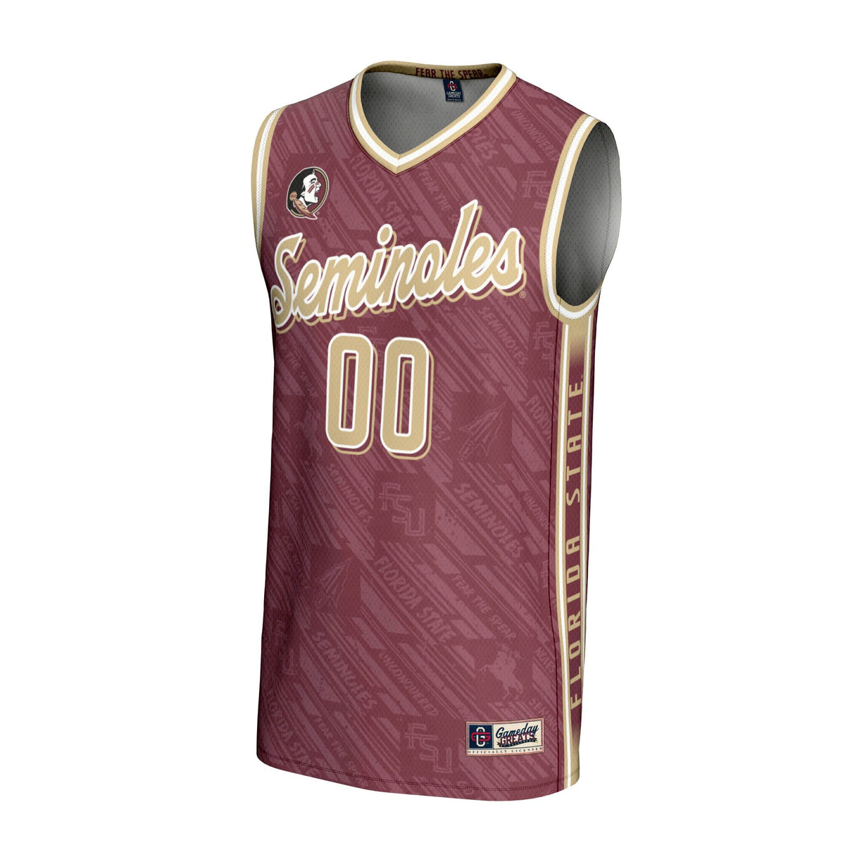 Florida State Seminoles NIL Pick-A-Player Basketball Highlight Print Lightweight Jersey - Garnet
