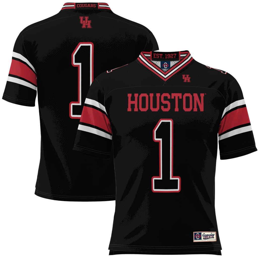 #1 Black Houston Cougars Football Jersey