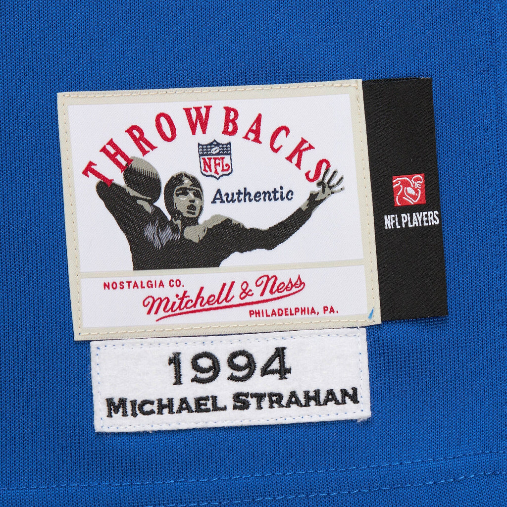 New York Giants 1994 Michael Strahan Royal Throwback Retired Player Football Jersey
