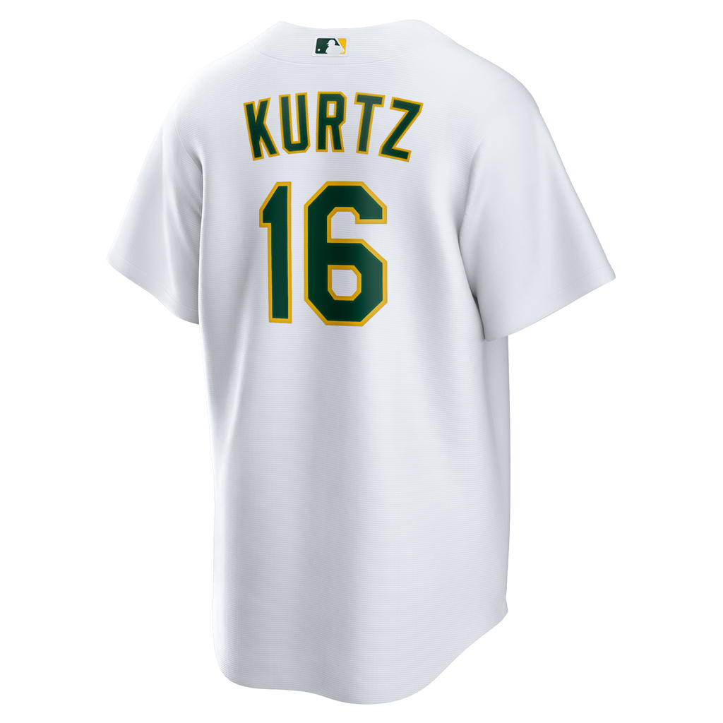 Athletics Nick Kurtz White Home Replica Player Baseball Jersey