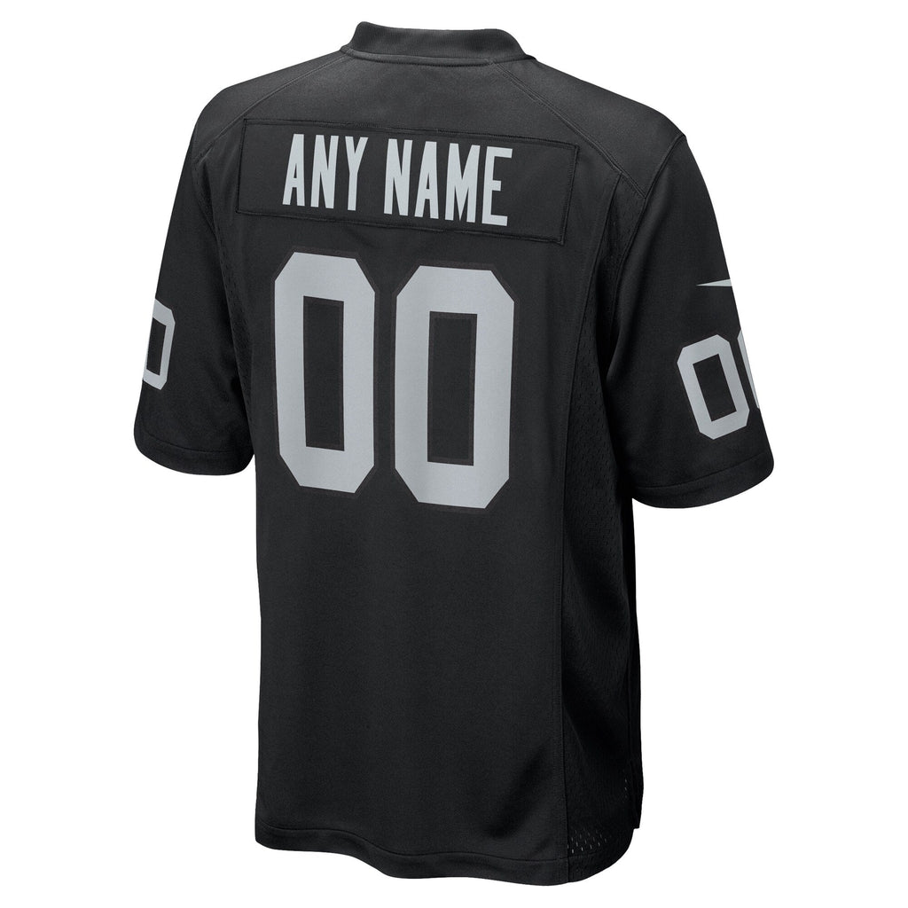 Las Vegas Raiders Black Custom Game Football Jersey